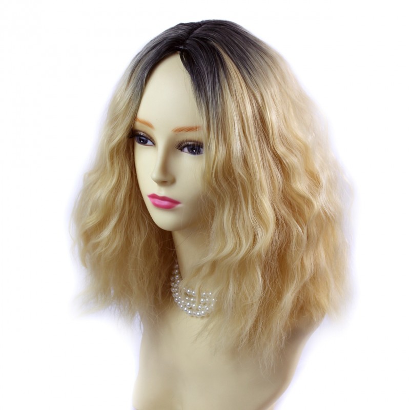 Obre Dye Dip Golden Medium Length Hair | wiwigs wiwigs 174 wonderful wild untamed medium curly wig Obre Dye Dip Golden Medium Length Hair | wiwigs wiwigs 174 wonderful wild untamed medium curly wig