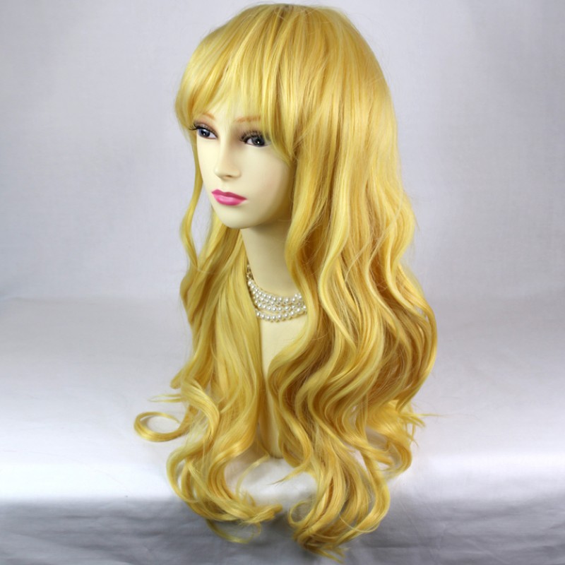Wiwigs Dazzling Sexy Long Wavy Blonde mix Ladies Wigs Cosplay Party Hair from WIWIGS UK