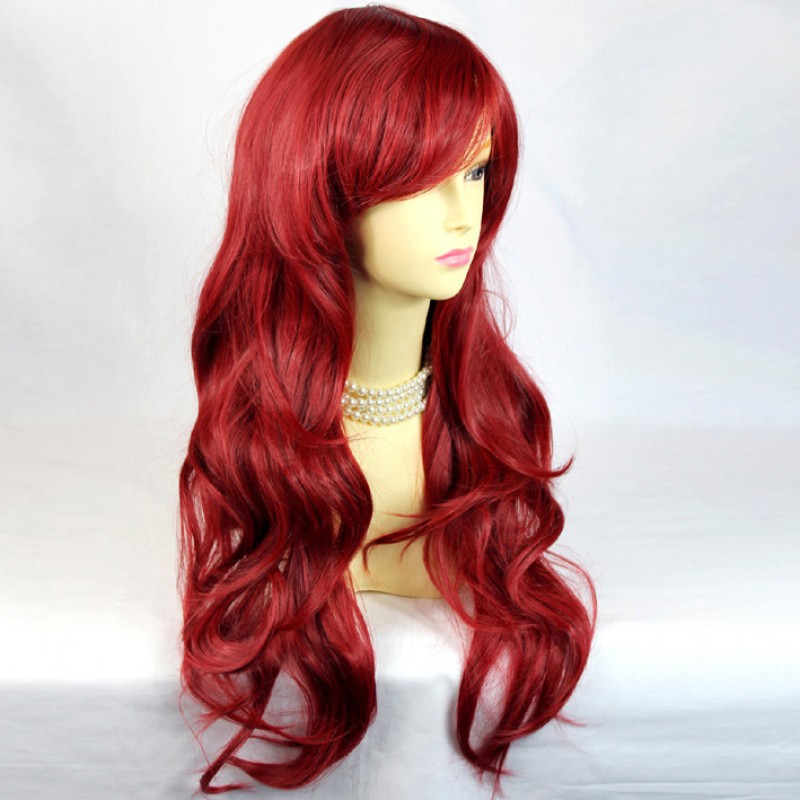 Dark red wig uk discount