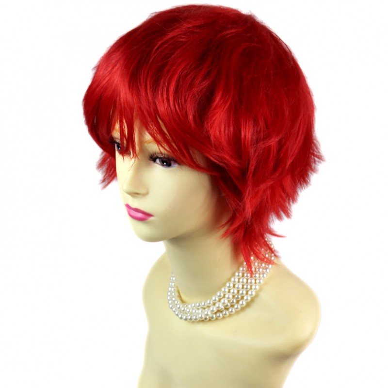 Short red outlet wigs uk