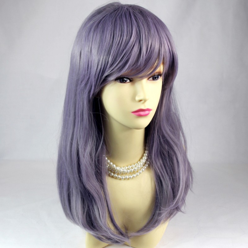 Long purple wig cosplay on sale