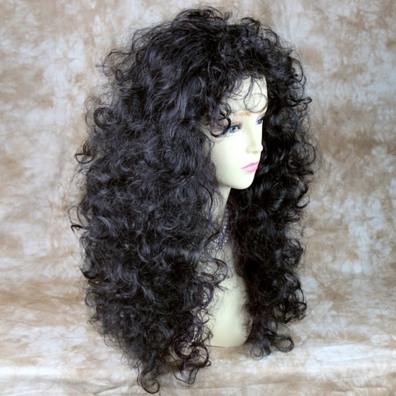 Long curly new arrivals wigs black hair