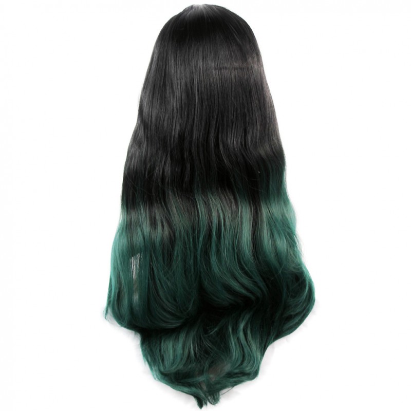 Brown to green ombre  Green hair ombre, Black hair ombre, Brown ombre hair