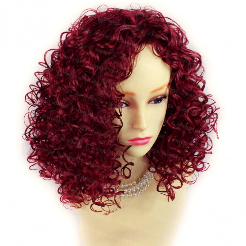 Wiwigs - AMAZING Wild Untamed Medium Curly Wig Burgundy Red mix Ladies Wigs  from Wiwig UK