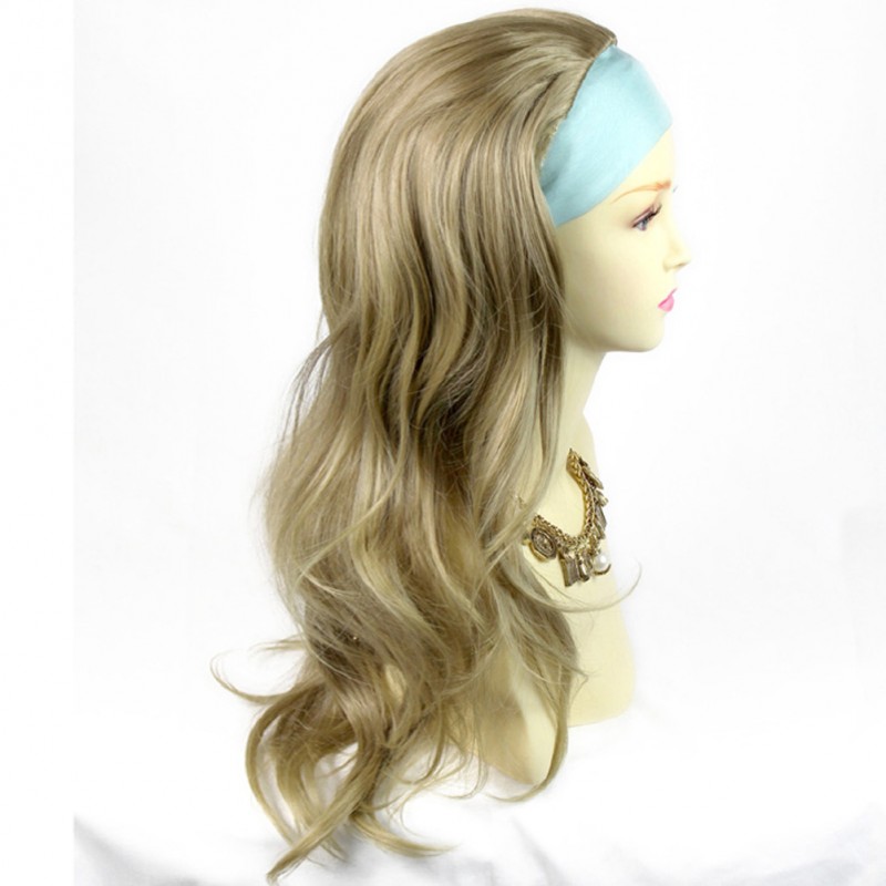 Wiwigs Sexy Blonde mix Pretty Long 3 4 Fall Wig Hairpiece Wavy Layered Hair Ladies wigs from WIWIGS UK