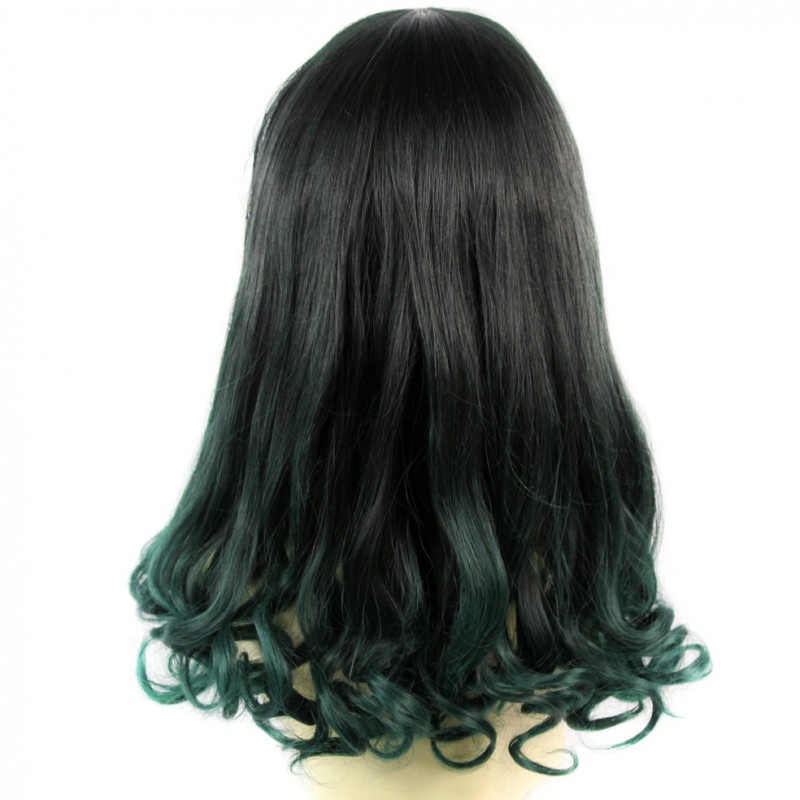 Wiwigs Bouncy Lovely Black Brown Green Long Curly Lady