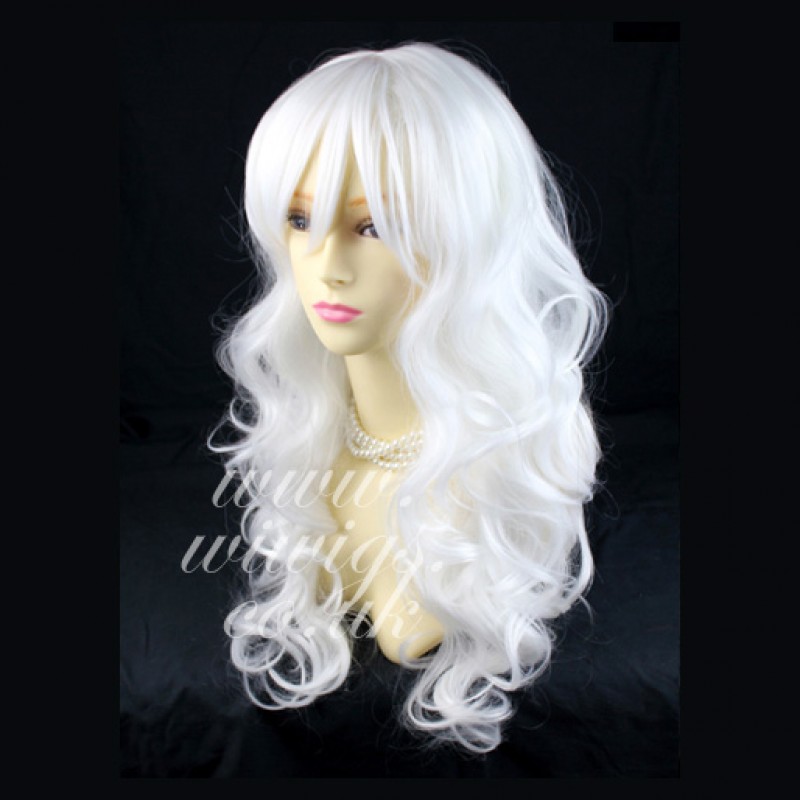 Long white anime wig store