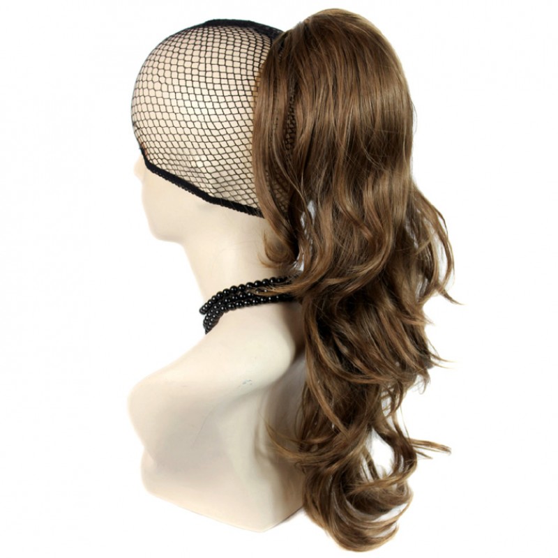 Brown ponytail wig clearance