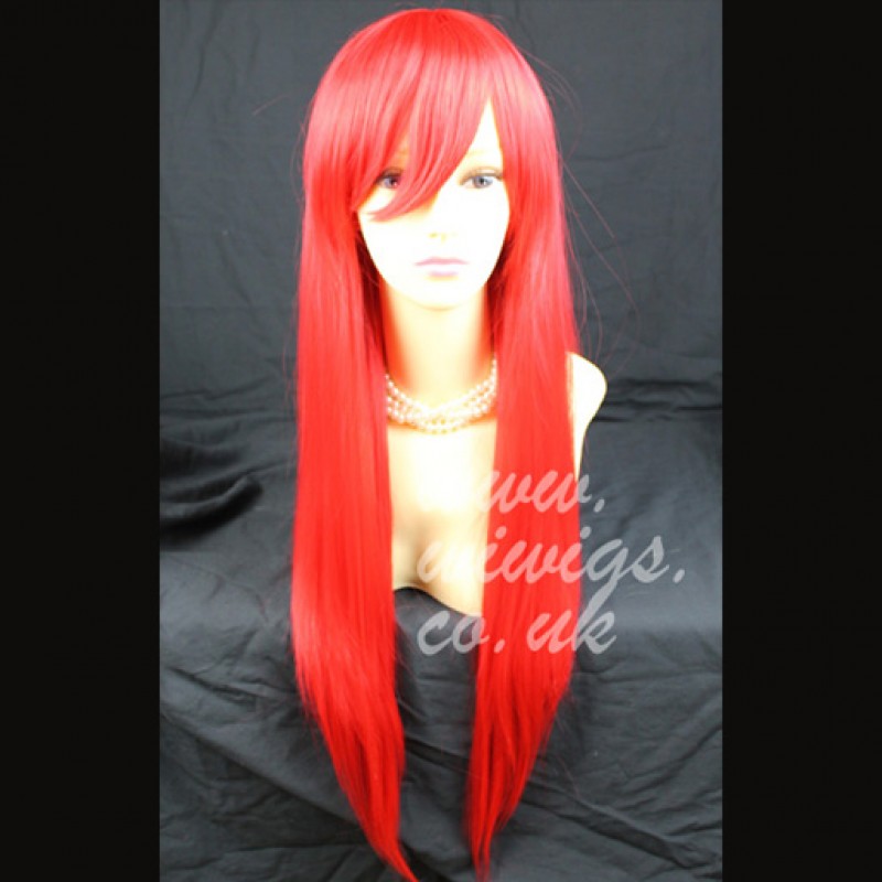 Long red wig cosplay clearance