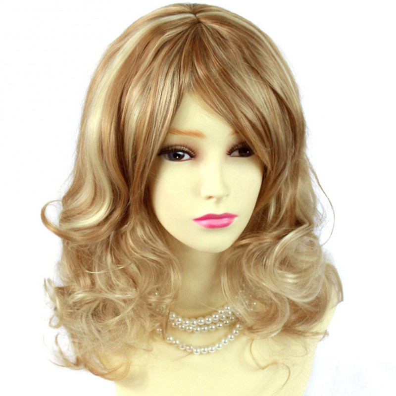 Wiwigs Stunning Heat Resistant Curly Medium Pale Blonde