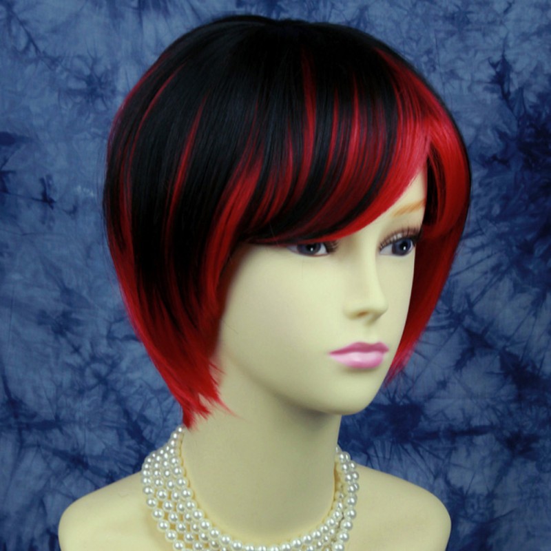 Black wig short cosplay hotsell