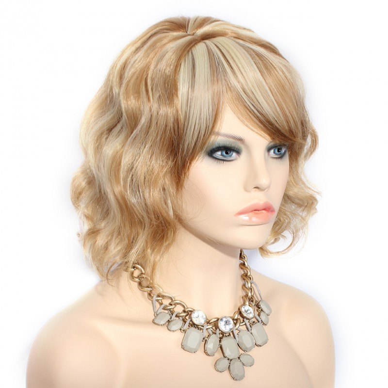 Wiwigs Beautiful Short Curly Strawberry Blonde Light Blonde Mix