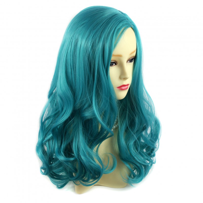Blue and green wig sale