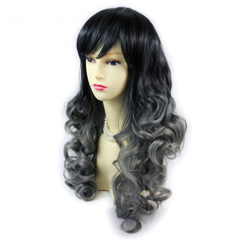 Black and grey wig uk cheap