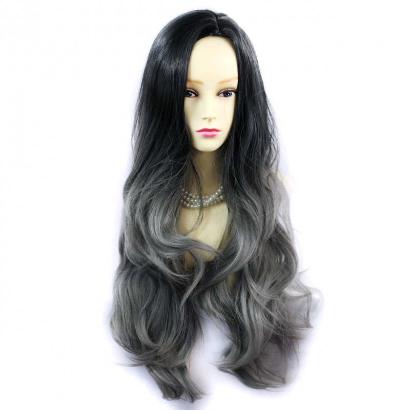 Black and grey wig uk outlet