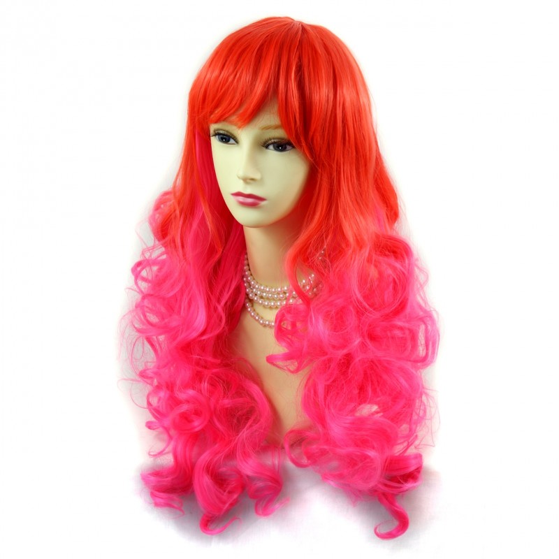 Wiwigs Wiwigs Romantic Long Curly Wig Red Dark Pink