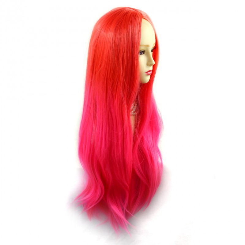 Wiwigs Wiwigs Romantic Long Straight Wig Red Dark Pink Dip