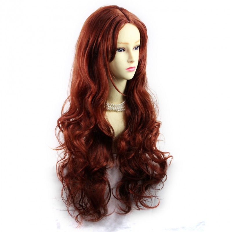 Long hair red deals wig