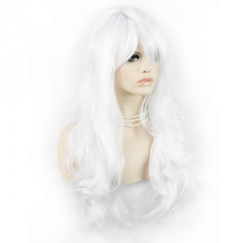 Long white wig hotsell