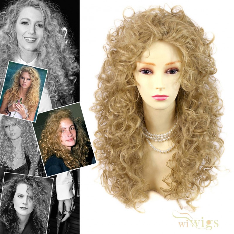 Blonde wig curly long online