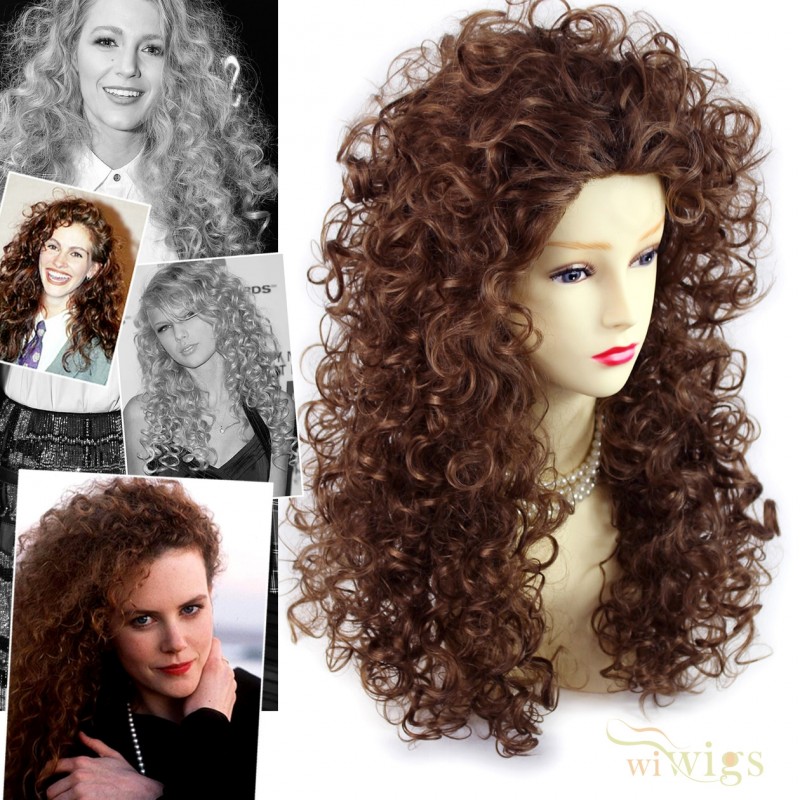 Long curly outlet real hair wigs