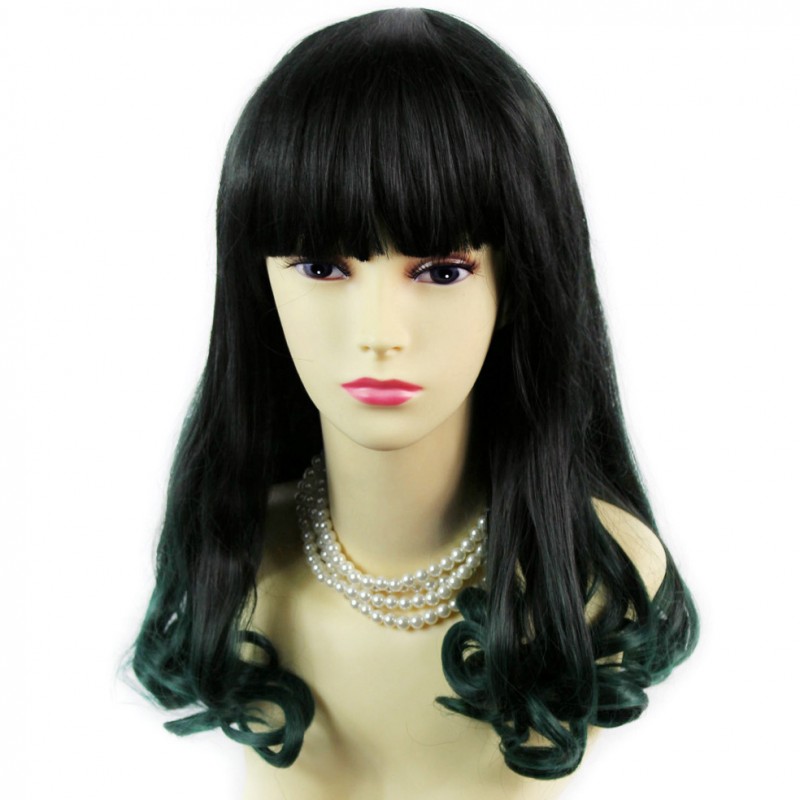 Medium black wig online