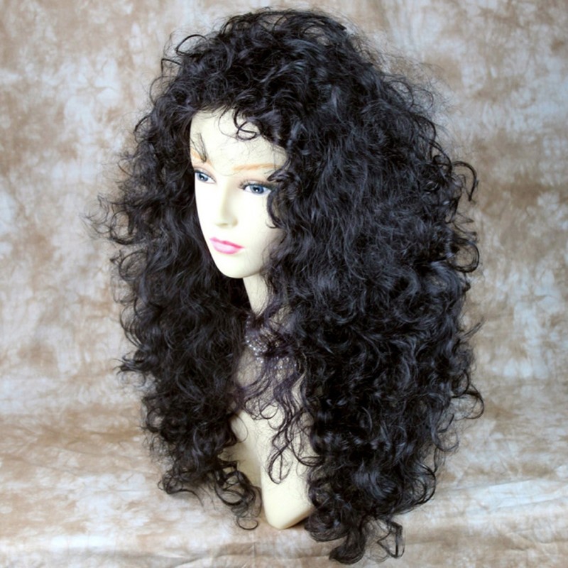 Black curly wig uk outlet