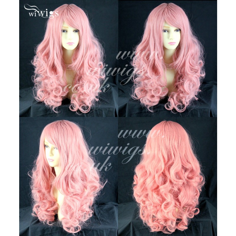 Long sales pink wigs