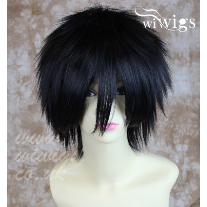 Short black hotsell spiky wig