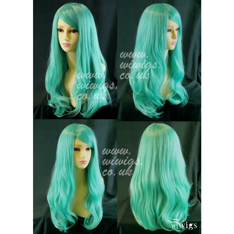 Long green cosplay wig top