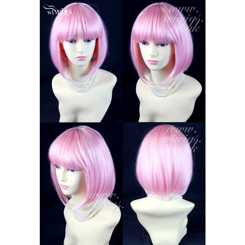Pink wig bob top