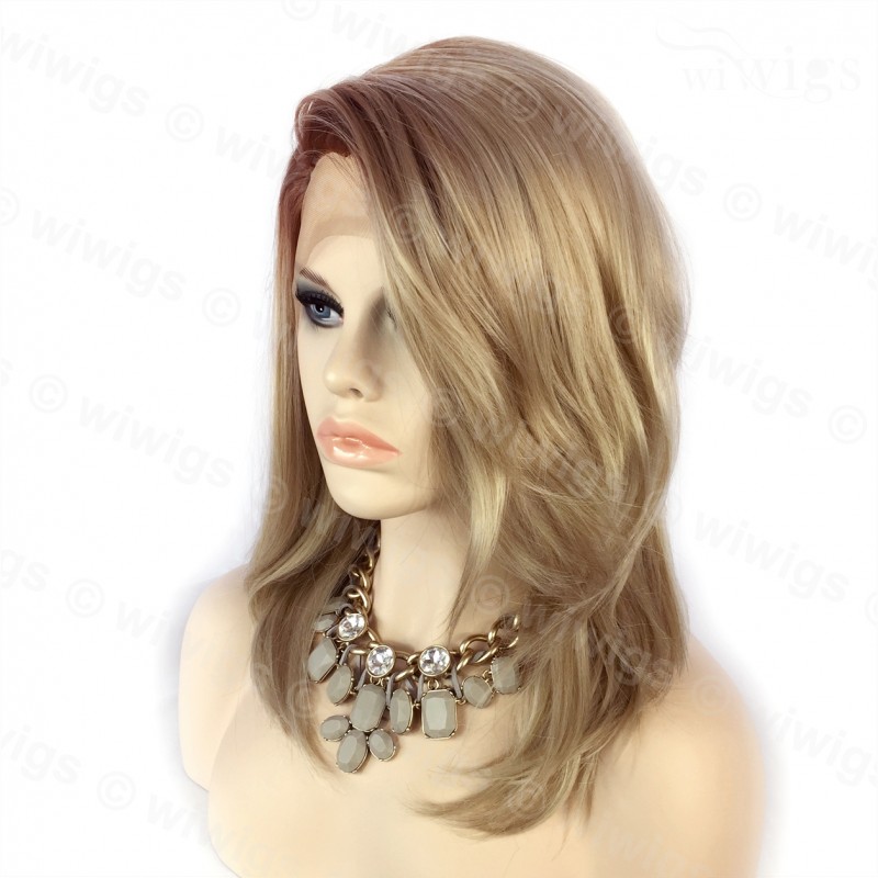 Wiwigs Wiwigs Ombre 2 Tones Lace Front Wig Straight Brown Roots