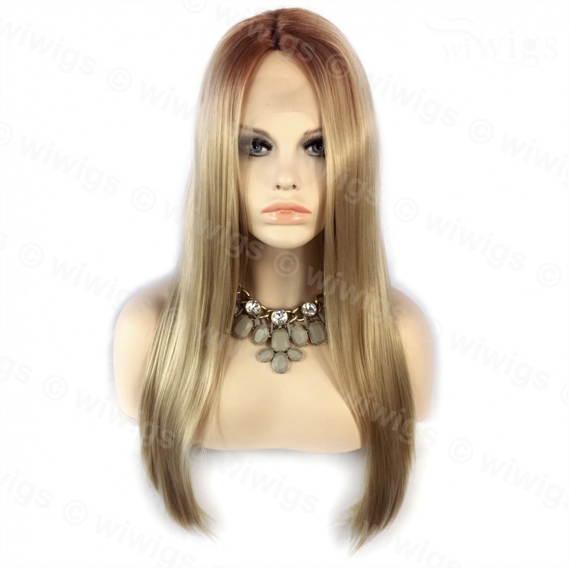 Wiwigs Wiwigs Ombre 2 Tones Lace Front Wig Straight Brown Roots