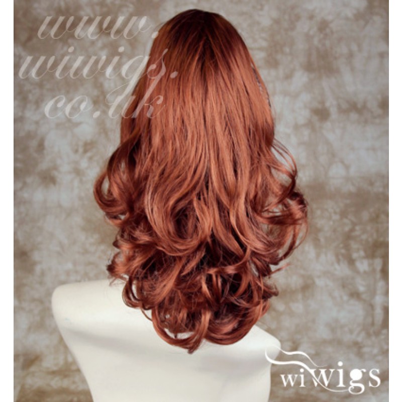 Wiwigs Fox Red Ponytail hairpiece Extension Jaw Claw Clip in on Curly Hair Piece UK