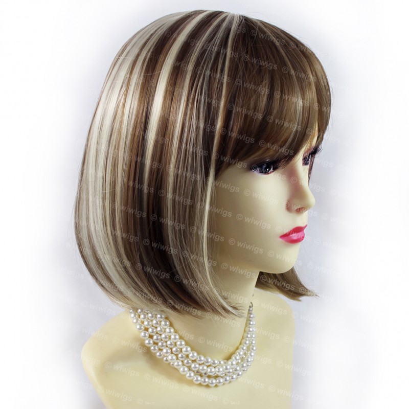 Wiwigs Gorgeous Short BoB Style Chestnut Brown Blonde Ladies Wigs from WIWIGS UK