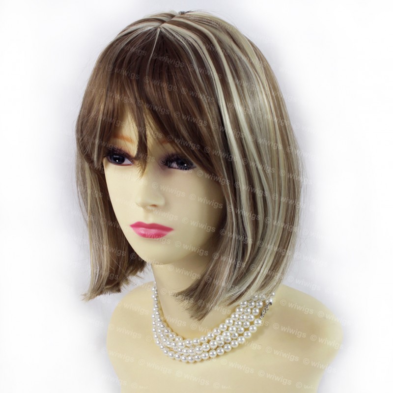 Wiwigs Gorgeous Short Bob Style Chestnut Brown Blonde Ladies