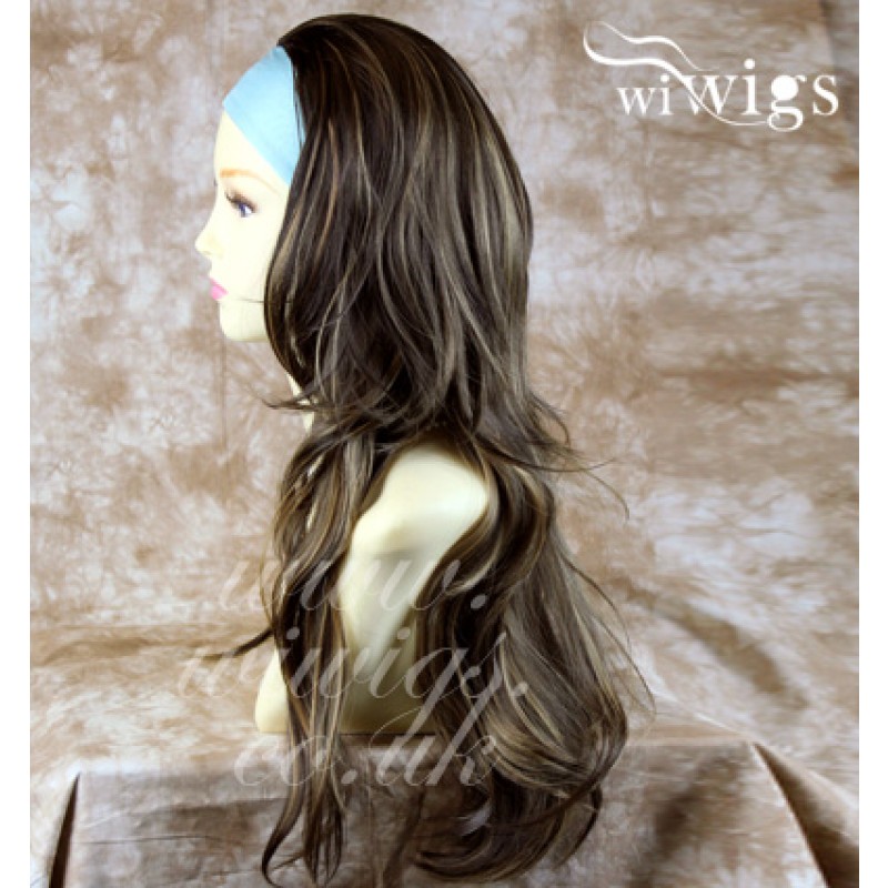 Wiwigs Blonde Brown 3 4 Fall Hair Piece Long Straight Layered