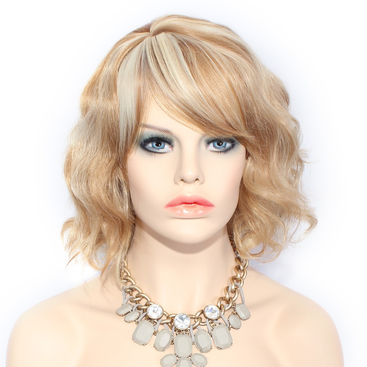 Wiwigs Beautiful Short Curly Strawberry Blonde Light Blonde Mix