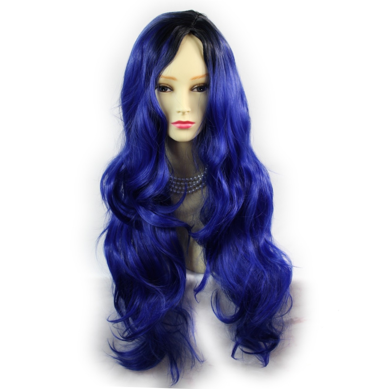 Wiwigs Wiwigs Pretty Long Wavy Wig Blue Dark Blue Dip