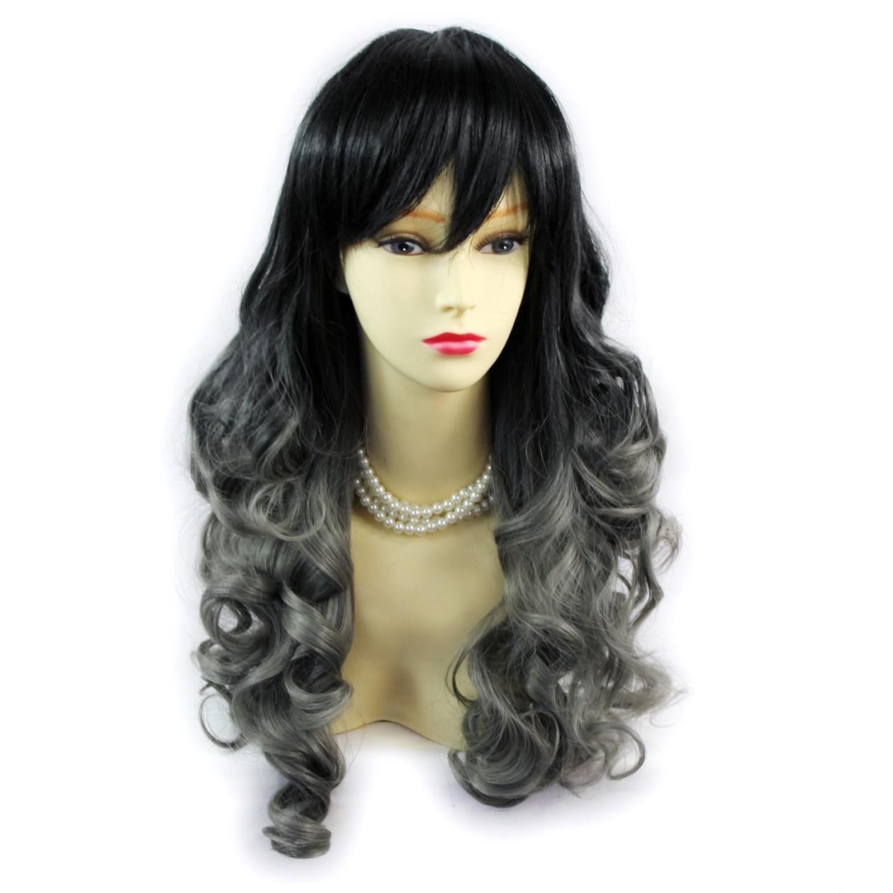 Black and deals grey wig uk
