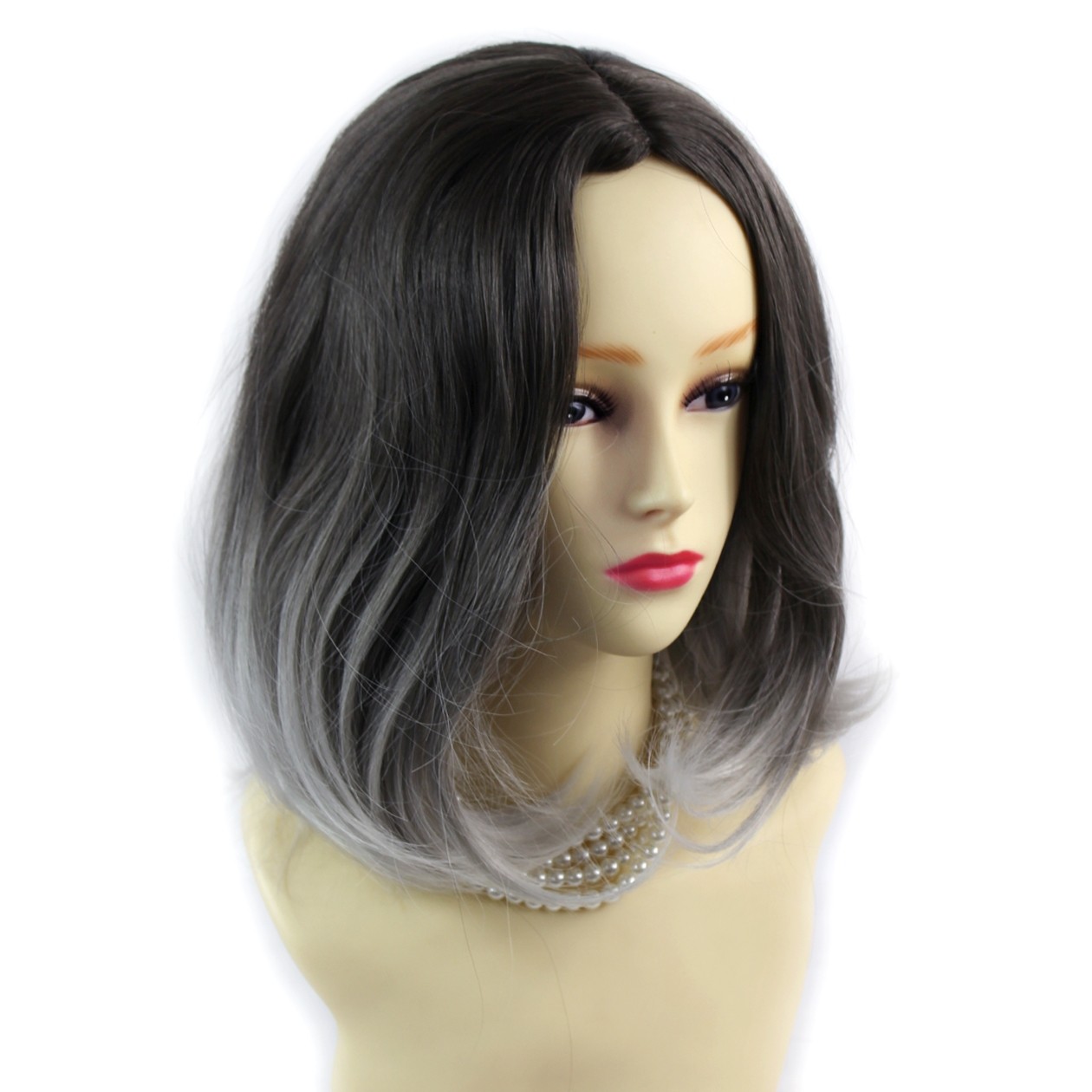 Wiwigs Wiwigs Lovely Medium Bob Style Wig Grey Medium Brown