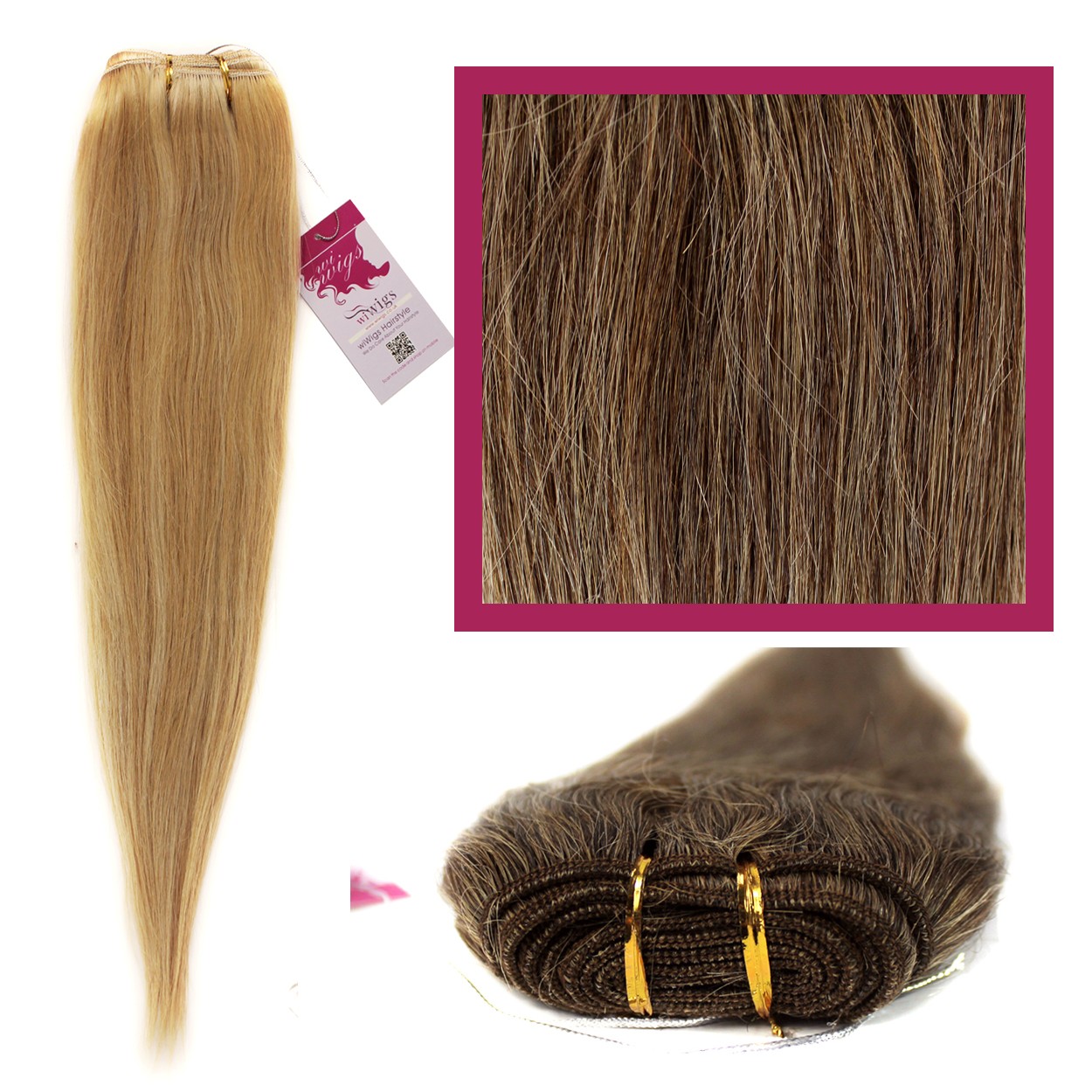 Wiwigs Diy Double Weft Lush Med Brown Honey Blonde Mix 16