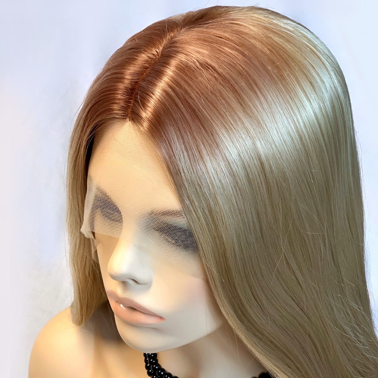 Wiwigs - Wiwigs Ombre 2 Tones Lace Front Wig Straight Brown Roots Long Blonde  Hair