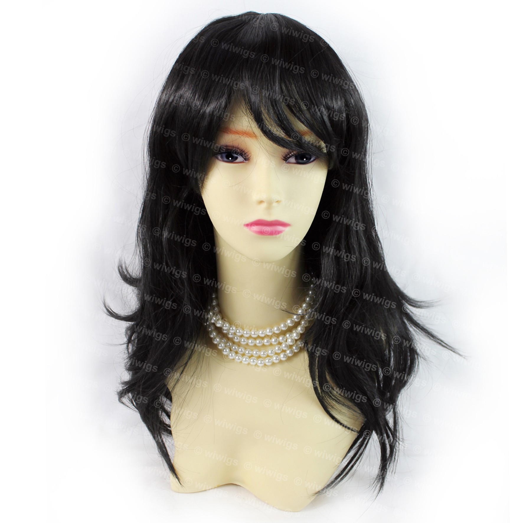 Wiwigs Gorgeous Soft Long Black Ladies Wigs Natural Hair From