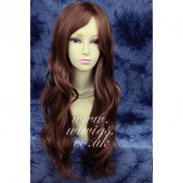 Fabulous Auburn Chestnut Brown Long Wavy Ladies Wigs Heat Resistant WIWIGS UK