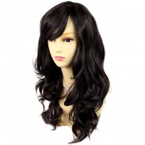 Wonderful wavy Long dark Brown Heat Resistant Ladies Wigs Hair UK