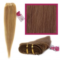 DIY Double Weft Lush 'Light Brown' 16" Hair Extensions Deluxe Human Hair.
