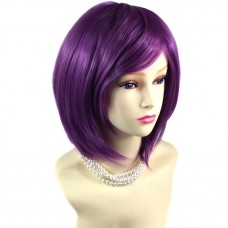 Sexy Lovely Straight Bob Dark Purple Ladies Wig Cosplay Party Hair WIWIGS UK