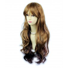 AMAZING Beautiful Wavy Long Strawberry Blonde & Burgundy Red / Plum Ladies Wigs