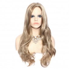 Wiwigs Fabulous Long Layers Wavy Brown With Blonde Highlights Ladies Wig Skin Top